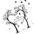 thumbnail image 2 of Etiqueta engomada de la pared de los pájaros del árbol del corazón del amor negro patrón de las palabras de la familia etiqueta de la pared tallada autoadhesiva impermeable Methold JJ16600-00, 2 of 6
