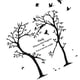 thumbnail image 2 of Etiqueta engomada de la pared de los pájaros del árbol del corazón del amor negro patrón de las palabras de la familia etiqueta de la pared tallada autoadhesiva impermeable Speravity JJ16600-00, 2 of 6