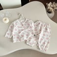 thumbnail image 2 of TOWED22 Baby Boy Waffle Clothes Fall Winter Long Sleeve Sweatshirt with Pants Set Toddler Cute Truck Embroidery Outfits Size:18-24 M,Color:Light Pink, 2 of 5