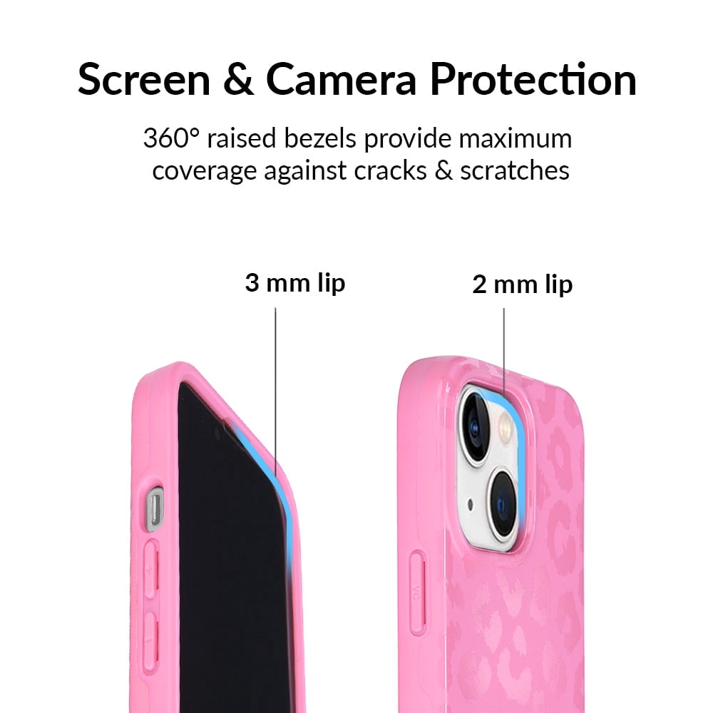 Velvet Caviar iPhone 13 Mini Case MagSafe Compatible - Cute Protective Phone Cases for Women - Hot Pink Leopard