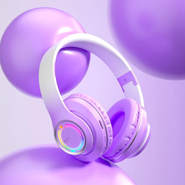 Gradient Colored Light Emitting Bluetooth Headphones, Popular Game Wireless Headphones