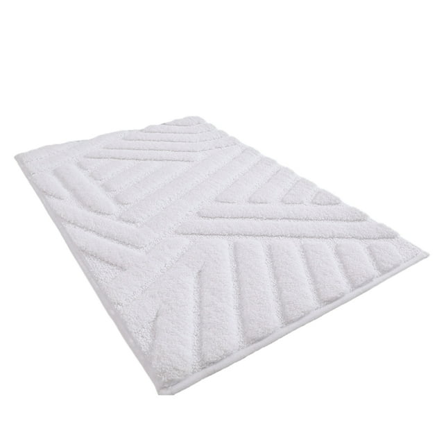 Baohd 1/2/3 Easy To Clean Bathroom Mat Comfortable And Anti-slide Space-saving Non-slide Bathroom Mat Bathroom Mats Bathroom Rug white 1 Pc