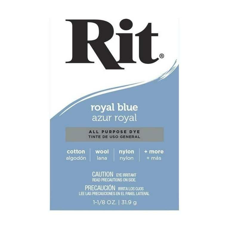 Rit Dye Bundle Navy Blue, Denim Blue, Royal Blue, Black, Pixiss Tie Dye Accessories Bundle with Rubber Bands, Gloves, Funnel and Squeeze Bottle