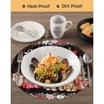 thumbnail image 3 of 15 Inch Round Placemats Set of 4, Christmas Cats Non Slip Heat Insulation PP Table Mats, XmasTree Winter Gifts Floral Brown Wooden Washable Place Mats for Kitchen Dining Party Table Decor, 3 of 7