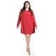 thumbnail image 1 of Vestido corto de mangas con relieve Roman Fashion Talla Extra 3823 Rojo, 1 of 7