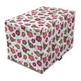 thumbnail image 1 of Floral Dog Crate Cover, Flourish Romantic Garden Petals on Plain Background, Easy to Use Pet Kennel Cover Small Dogs Puppies Kittens, 7 Sizes, Coral Raspberry, by Ambesonne, 1 of 1