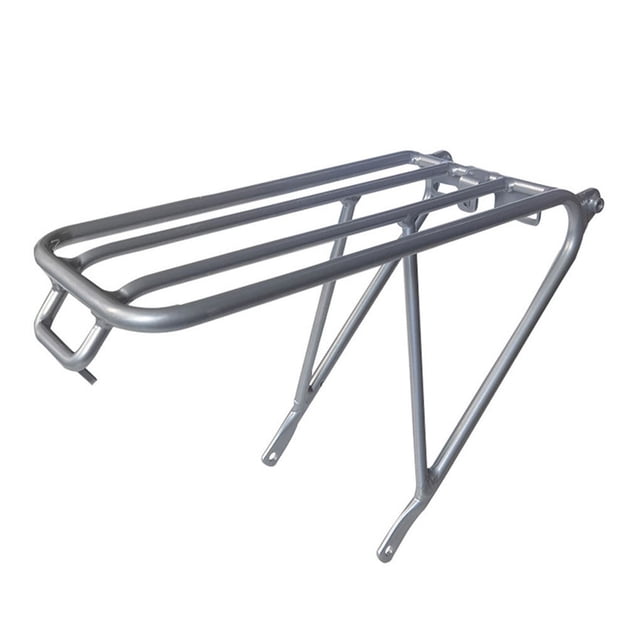 Folded Bike Rear Rack Removable Professional Reusable Washable Cargo Luggage Carrier Shelf Accessories Replacement for Brompton Silver