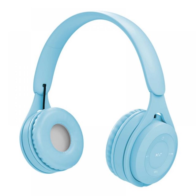 DEBGFS Casque Sans Fil Longue Durée de Vie de la Batterie avec Micro Trois Méthodes de Connexion Compatible Bluetooth Multi-Couleur Appairage Automatique, Bleu