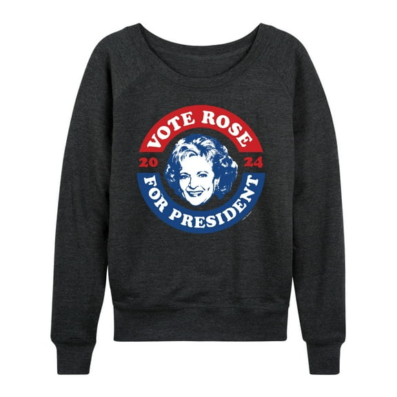 Golden Girls - President Rose - Women's Lightweight French Terry Long Sleeve Shirt