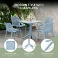 thumbnail image 5 of WestinTrends Playa 31.5" Square Plastic Outdoor Patio Dining Table for 4, Blue, 5 of 6