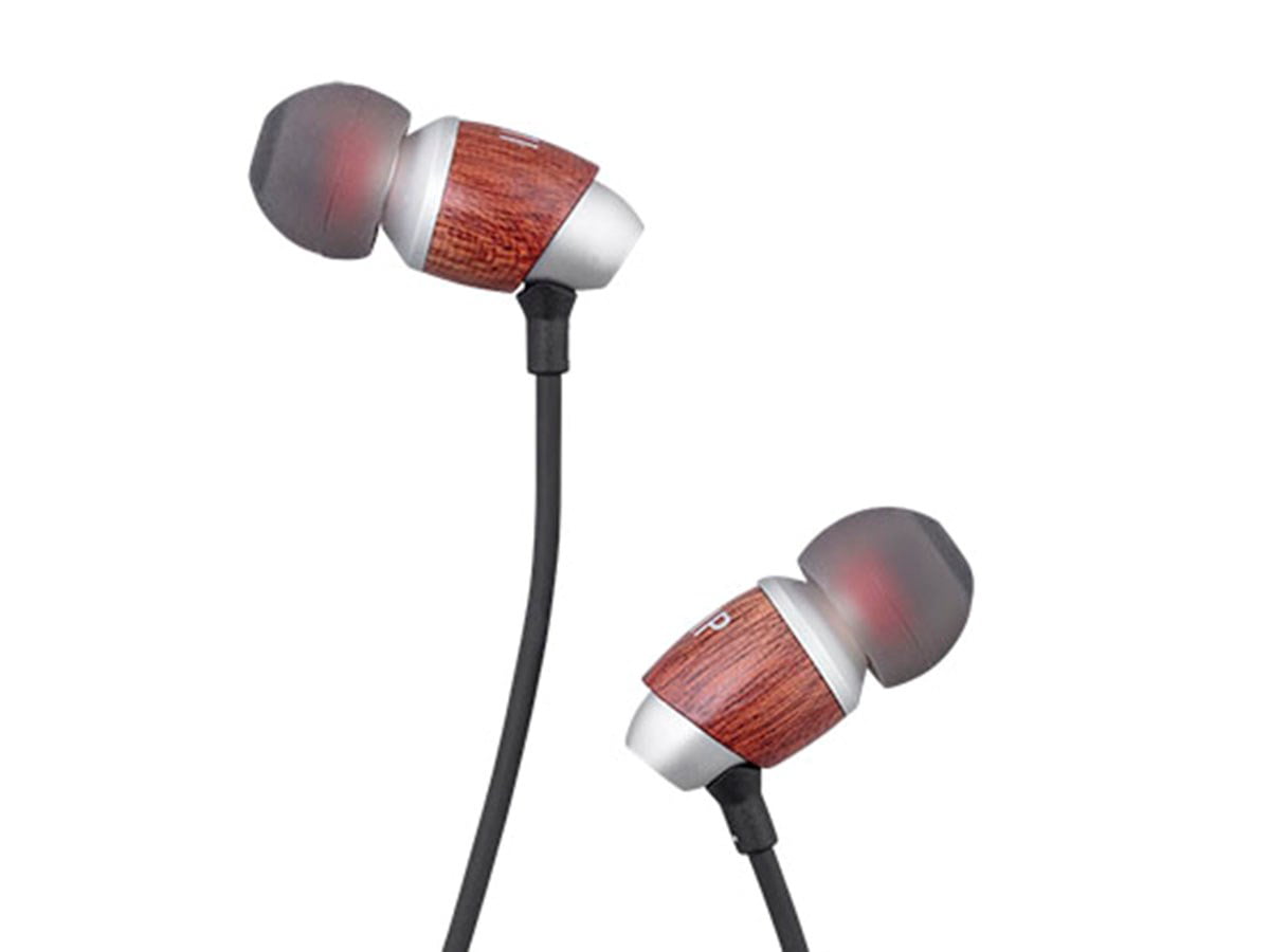 Photo 1 of Monoprice MP30 In-Ear Earphone, Beryllium Drivers And Natural Wood Housing With Two Tuning Nozzles