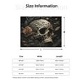 thumbnail image 5 of Rateoe Vintage Pattern Flower Skull Pattern Flannel Throw Blanket, Ultra-soft Blanket for Bed, Couch, Car, Hypoallergenic Anti-pilling blanket-80"x60"(Horizontal), 5 of 6