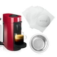 thumbnail image 3 of RECAFIMIL Capsules de Café Rechargeables Réutilisables en Acier Inoxydable Compatibles avec nespresso vertuo Filtre de Tasse de Café avec 30 Pcs Papier D\'aluminium, 3 of 8