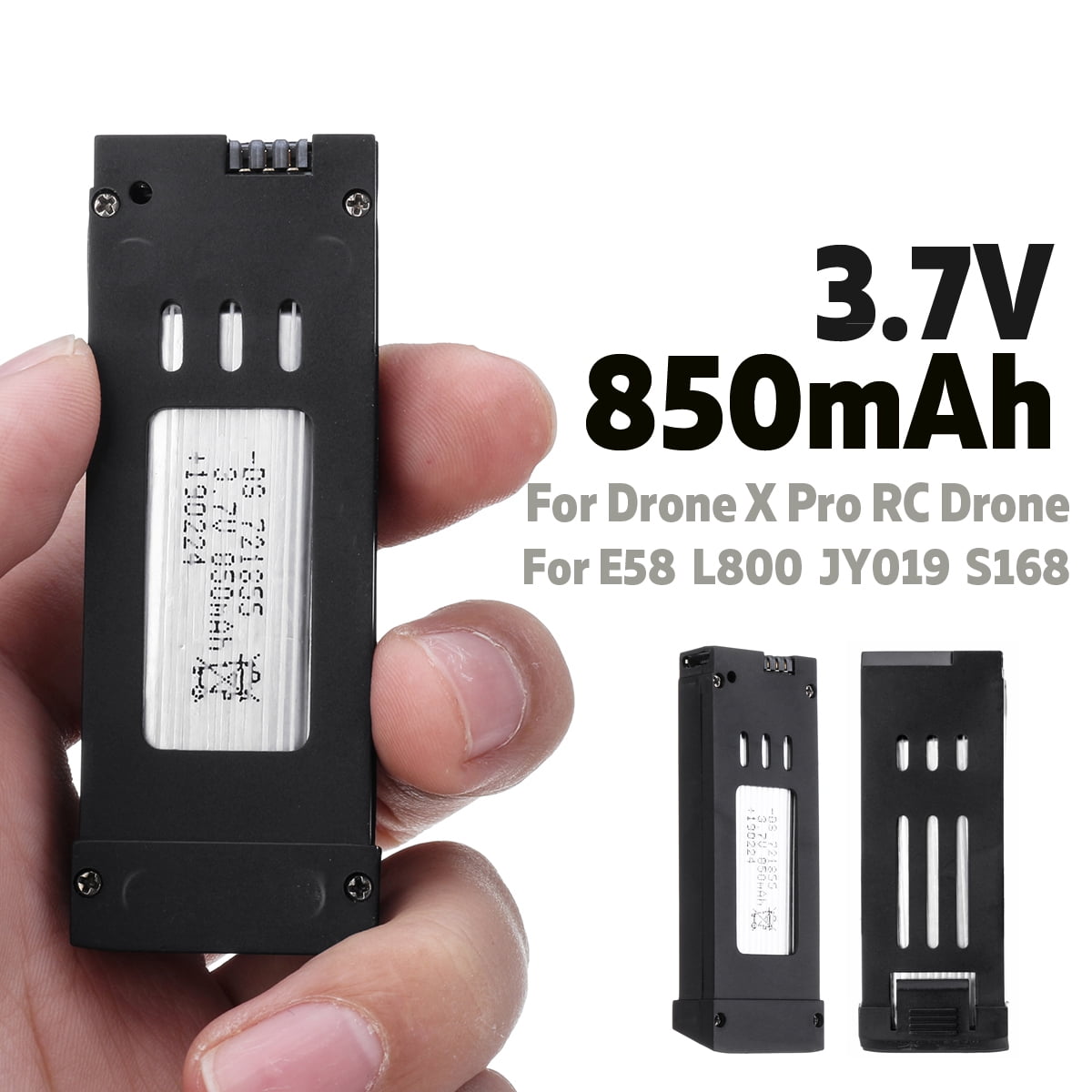 Drone X Pro Battery 3.7V 850mAh Lipo RC Drone Spare Parts Upgrade With Charger