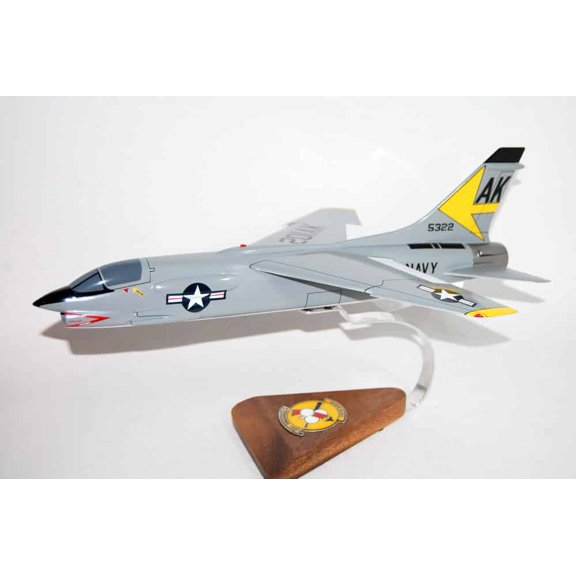 VF-103 Sluggers F-8 Crusader (1959) Model,Vought F-8 Crusader,18",Mahogany Scale Model