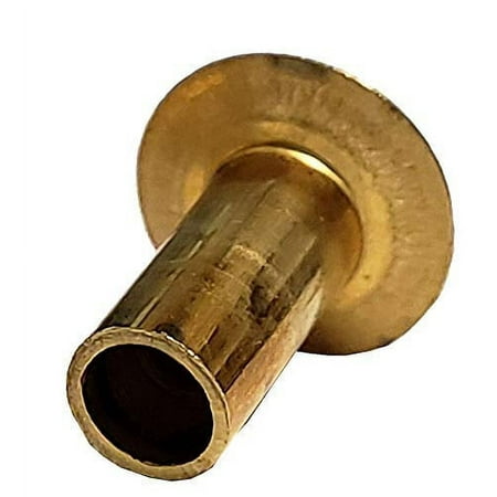 

Brass SEMI-Tubular Rivet - 3/16 Diameter X 3/8 Length 359 Head Diameter 187 Hole Depth Plain Finish (Pack of 100 Pieces)