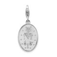 thumbnail image 3 of 925 Sterling Silver RH Miraculous Medal With Lobster Clasp Charm Pendant; for Adults and Teens; for Women and Men, 3 of 4