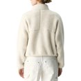 thumbnail image 4 of Bexdxz Women's Full Zip Sherpa Fleece Jacket, Stand Collar Fuzzy Plush Zip Up Outerwear with Zipper Pockets, Warm Casual Long Sleeve Coat for Fall Winter Outdoor Activities Beige XS, 4 of 7