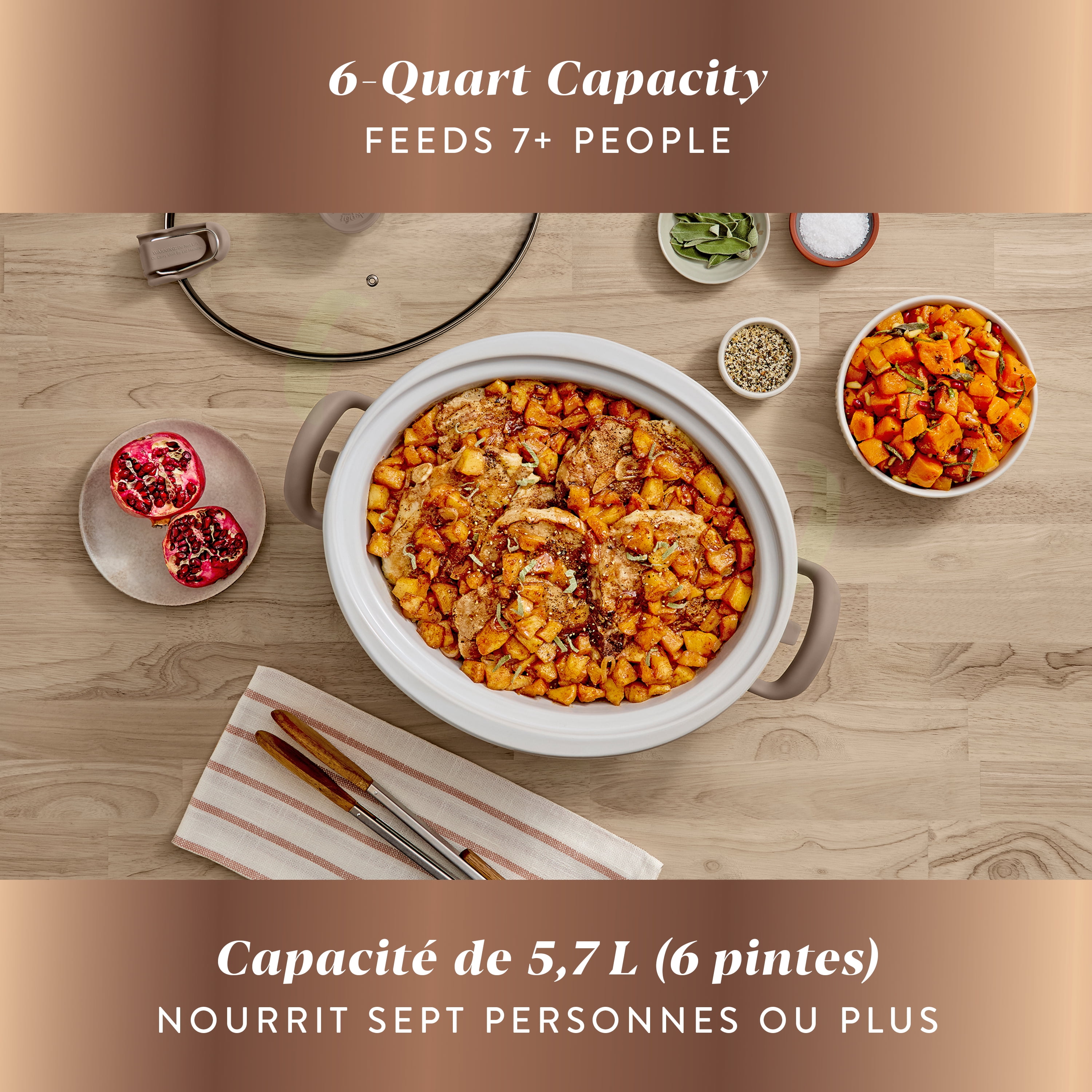 Crock-Pot Design Series 6-Quart Manual Slow Cooker, Alpaca Brown