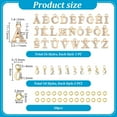 thumbnail image 2 of Dangle Nail Piercing Charms 26pcs Dangle Letter Nail Charms 20pcs Number Nail Charms Gold Rhinestone Charms for Nails with 30pcs Jump Rings for Birthday Nail Art Decoration, 2 of 5