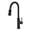 Matte Black, variant on SUMERAIN Single Hole Kitchen Faucet with Pull Out Sprayer Stainless Steel Kitchen Sink Faucet Single Handle Faucet Swivel Spout,Black and Gold