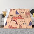 thumbnail image 1 of XMXT Throw Blanket, Tiger Deer Illustration Machine Washable Blankets for Sofa, 50 x 40 inches, 1 of 9