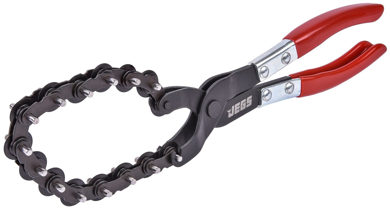 JEGS 81393 Exhaust Pipe Cutter 12 in. Adjustable Chain with 15 Cutting Wheels Cu