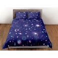 thumbnail image 3 of Luna Estrellas Galaxia Púrpura Funda Nórdica Set Colcha, Dormitorio Ropa de Cama con, 3 of 4