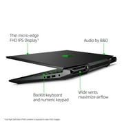 HP Pavilion 15.6 FHD Gaming Laptop, Intel Core i5-10300H, 8GB RAM, NVIDIA GeForce GTX 1650 4GB, 250GB SSD, Windows 10 Home, Black, 15-dk1056wm
