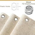 thumbnail image 6 of Linen Shower Curtain Beige Boho Farmhouse Shower Curtains for Bathroom Natural Cloth Cotton Fabric Liner Cream 72 x 72 Inch Modern, 6 of 7