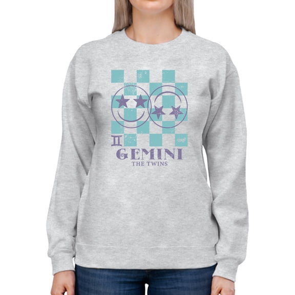 Gemini Twins Emoji - Zodiac Art Design Women's Sweatshirt