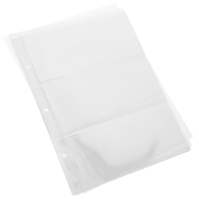 FESTFENDS Libro De Páginas Transparentes Para Coleccionar Billetes Con Fundas Protectoras De PVC