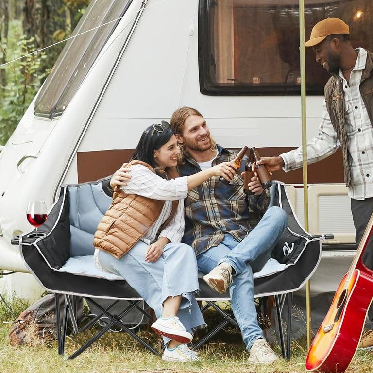 Slsy Oversized Camping Chair, XXXL Two Person Folding Loveseat