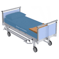 thumbnail image 1 of 3 Piece Hospital Bed Sheet Set Twin XL Sheets for Hospital Bed Cotton - Hospital Bed Sheets Fitted Sets - 100% Egyptian Cotton 400 TC - Hospital Bed Sheets (Mediterranean Blue, Twin XL 39" x 80"x 6"), 1 of 3