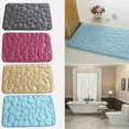 thumbnail image 2 of Alfombra de baño con relieve de adoquines, alfombras antideslizantes para lavabo, bañera, suelo lateral, felpudo para ducha, almohadilla de espuma con memoria, 2 of 5