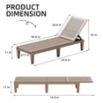 thumbnail image 3 of Devoko 2PCS Patio Lounge Chair Chaise Recliner Adjustable Backrest Outdoor&Indoor Gray, 3 of 6