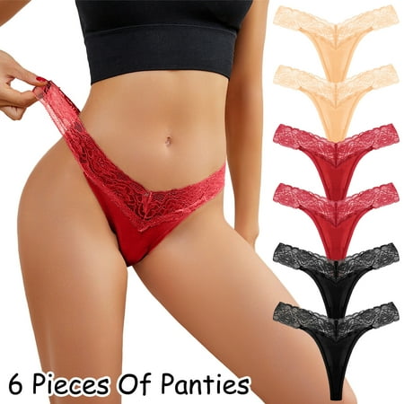 

Miayilima Panties For Women Underpants Panties For Underwear Panties Bikini Solid Briefs Knickers Christmas Gift 6 Pieces Cotton Panties 2023 Size XS