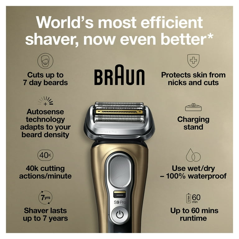 Braun Series 9 Pro 9419s Electric Shaver for Men, 4+1 Head Braun Series 9 Pro 9419s Electric Shaver for Men, 4+1 Head