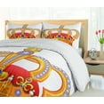 thumbnail image 5 of Ambesonne King Duvet Cover Sets, Majestic Royal Sign Crown, 2-Queen, Marigold Orange, 5 of 7