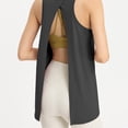 thumbnail image 5 of Workout Tank Tops Woman Crewneck Tie Back Sleeveless Shirt Athletic Open Back Yoga Gym Tanks Summer Outfits, 5 of 5