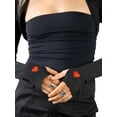 thumbnail image 3 of Jess by Meiko Women's Shrug Long Sleeves Thumb Hole Bolero Knit Cropped Shrug XS Black, 3 of 7