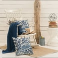 thumbnail image 4 of Birch Harbor Eliza 20" x 20" Navy Embroidered Floral Cotton Adult Decorative Throw Pillow, 4 of 11