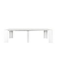 thumbnail image 6 of 118" Extendable Dining Table for 6-10 Person, Modern Farmhouse Wooden Kitchen Expanding Table, Long Large Expandable Dining Room Conference Table for Kitchen, Living Room, White, 6 of 9
