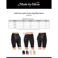 thumbnail image 2 of Made by Olivia Women's Solid Faux Leather Active Yoga Biker Shorts, 2 of 4