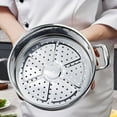 thumbnail image 6 of SOGA 3-Tier 32cm Stainless Steel Food Steamer – Stackable Vegetable & Dim Sum Pot, 6 of 8