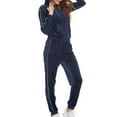 thumbnail image 4 of Wdfiry Deals Womens 2 Piece Outfits Lounge Sets for Women Full Zipper Hooded Sweatshirt and Jogger Pant Tracksuit Sets Casual Solid 2 Piece Sets with Pocket Fall Saving, 4 of 5