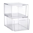 thumbnail image 1 of Cateissary Organizador de maquillaje acrílico ABS, 2 uds., caja de almacenamiento de cajón para ahorro de espacio artesanal exquisita, Almacenamiento y organización del hogar, 1 of 6