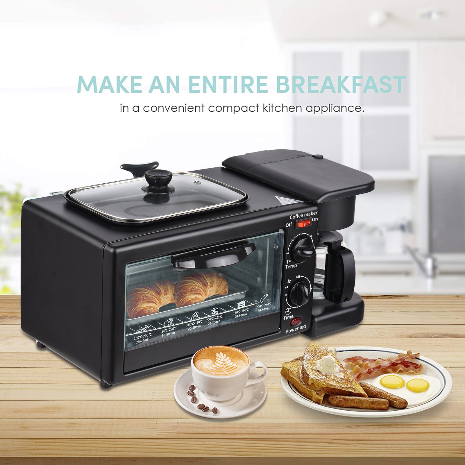 3-in-1 Breakfast Maker, Us Plug, 110v, Coffee Machine, Sandwich