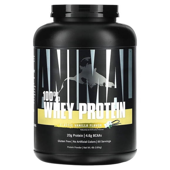 Animal, 100% Whey Protein Powder, Classic Vanilla, 4 lb (1.81 kg)