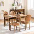 thumbnail image 2 of Orange PU Artificial Leather | Creates Warm Dining Atmosphere | High - Back Support and Decorative Rivets, 2 of 5